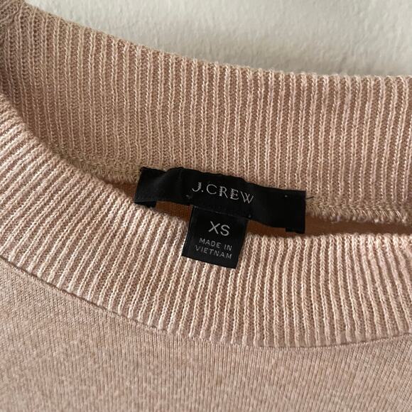 J. Crew Supercozy Mockneck Pullover Sweater Womens XS Heather Camel Preppy - Picture 3 of 8